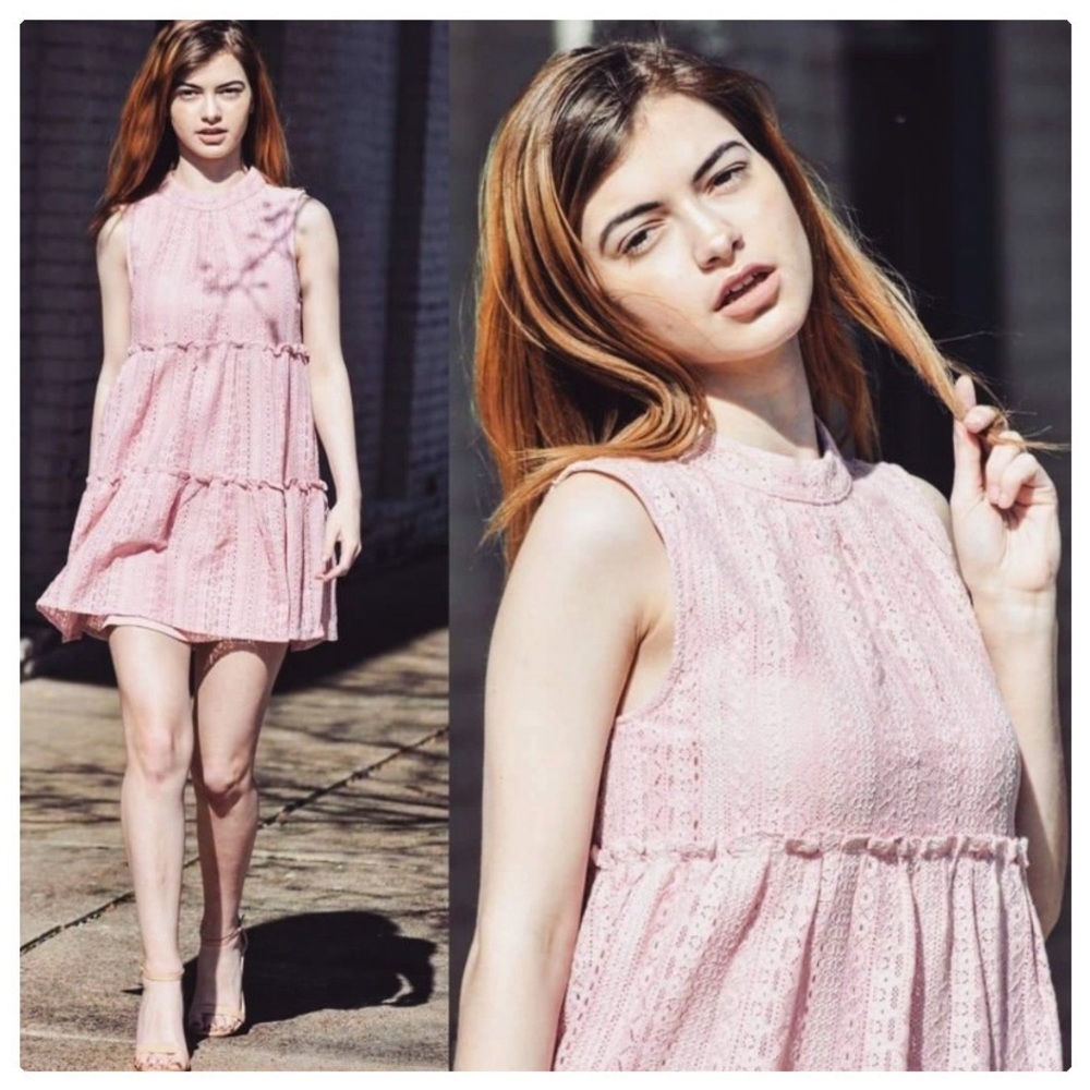 Cotton Candy Rose Baby Doll Mini Dress - Picture 5 of 7